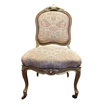 Juego de cuatro sillones franceses Luis XV con pátina dorada original Bucarest Art & Antiques