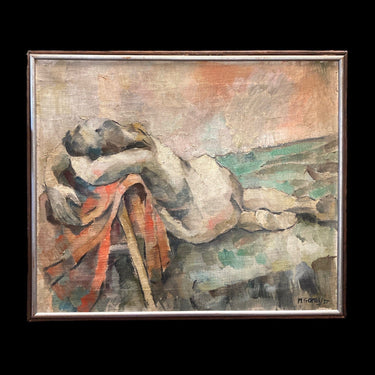 M. Gómez - Óleo "Mujer desnuda" Bucarest Art Gallery