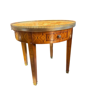 Mesa bouillotte de apoyo con tréboles mármol brèche d'Alep Bucarest Art & Antiques