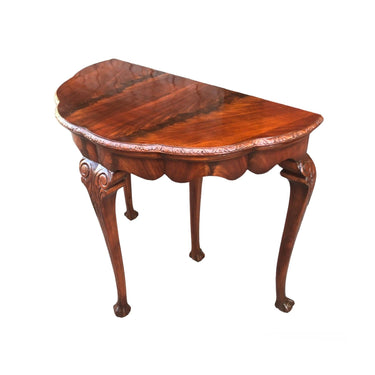Mesa de juego abatible en madera Palma de caoba Bucarest Art & Antiques