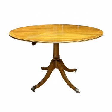 Mesa inglesa redonda Jorge III caoba rubia patas de León en bronce Bucarest Art & Antiques