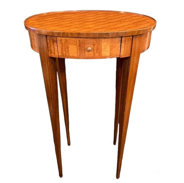 Mesita ovalada con parquetería | Bucarest Art Gallery Bucarest Art & Antiques