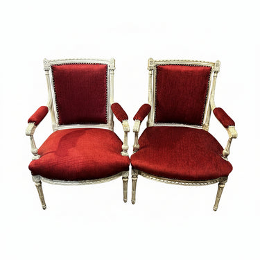 Par sillones franceses estilo Luis XVI 1920 Bucarest Art & Antiques