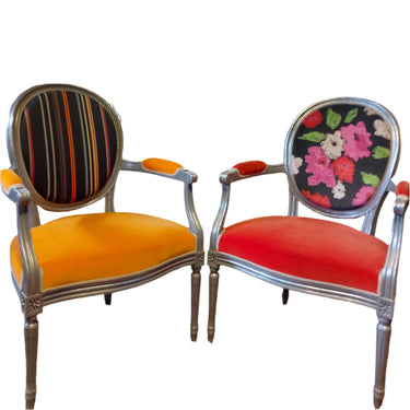 Pareja de sillones Luis XVI con respaldo tipo medallón Roche Bobois Bucarest Art & Antiques