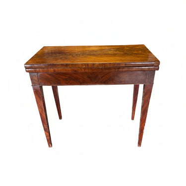 Pequeña mesa de juego francesa Luis XVI paño circular fines s.XVIII Bucarest Art & Antiques