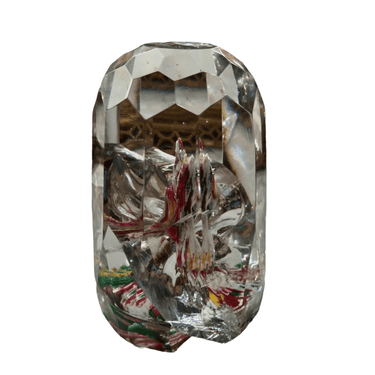 Pisapapeles de cristal con interior colores marmolados Bucarest Art Gallery