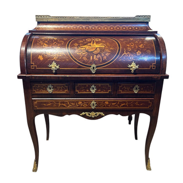 Secretaire francés de cilindro estilo Luís XV fines s.XIX Importacion26