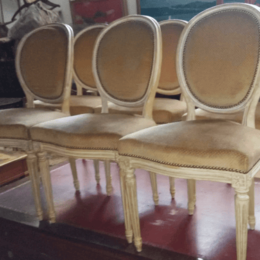 Seis sillas francesas de medallón Bucarest Art Gallery