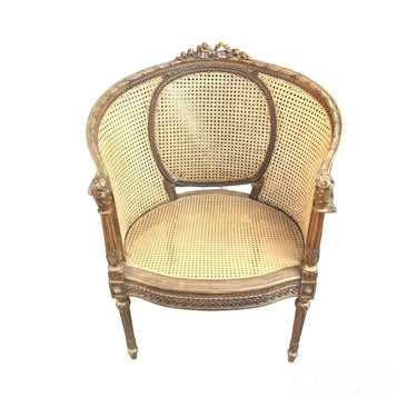 Sitial o Bergere doble enjuncado estilo Luis XVI Colección Exclusiva