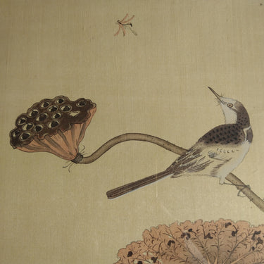 Tinta sobre seda  'colibrí sobre rama' Bucarest Art Gallery