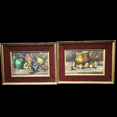 Vicente Fortuni - Óleo sobre trupán Pandam 'Frutas' Consignación