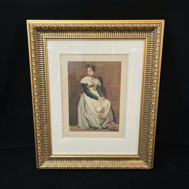 Vicente Palmaroli - Acuarela sobre papel ‘Mujer Romana’ Bucarest Art & Antiques