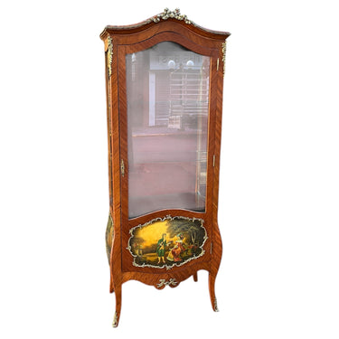 Vitrina con decoración pintada estilo Vernis Martin Luis XV Colección Exclusiva