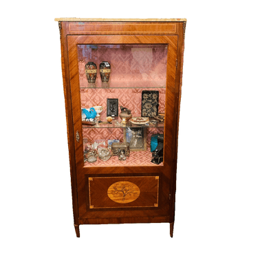 Vitrina enchapada en palisandro con cubierta de mármol | Bucarest Art Gallery Colección Exclusiva