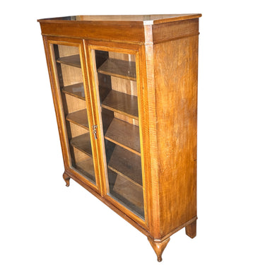 Pequeño librero francés principios s.XX vidriado y repisas veteadas Bucarest Art & Antiques