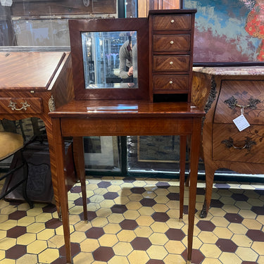 Tocador francés de palo rosa y caoba rubia marquetería y bronce 1930 Bucarest Art & Antiques