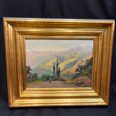 Ladislao Cheney - Óleo sobre tela 'Atardecer Guayacán’ Cajón del Maipo 1978