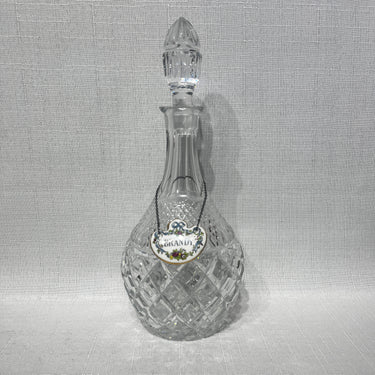 Decantador inglés de cristal tallado para brandy Crown Staffordshire