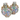 Par de jarrones gourd en porcelana chinos famille rose