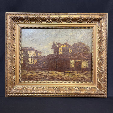 Ulises Vásquez - Óleo sobre tela ‘Casas de Campo’ Bucarest Art & Antiques