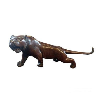 Figura de tigre de bengala de bronce