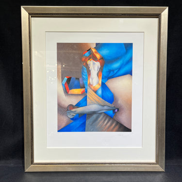 Mario Toral - Giclée 'Estatuas en cobalto 2'