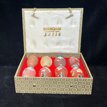 Caja pedagógica del cloisonné China segunda mitad s.XX
