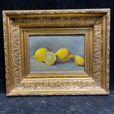 Anónimo - Óleo sobre tela 'Bodegón limones'