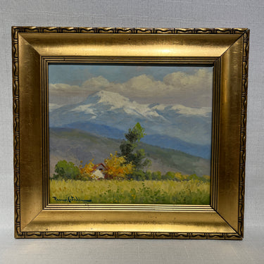 Benito Ramos Catalán - Óleo sobre tela 'Paisaje con casa'