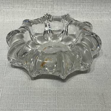 Cenicero cristal Val Saint Lambert forma lobulada años 60