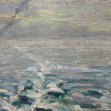 Enrique Lobos - Óleo sobre tablilla y arpillera 'Marina fusión mar y cielo