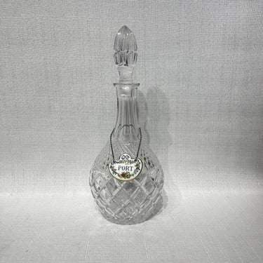 Decantador inglés de cristal tallado para oporto Crown Staffordshire