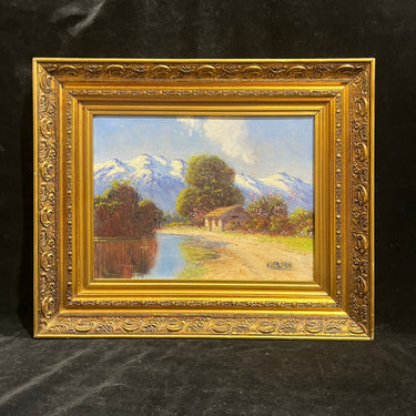 Alfredo Lobos - Óleo sobre tela 'Paisaje cordillerano'