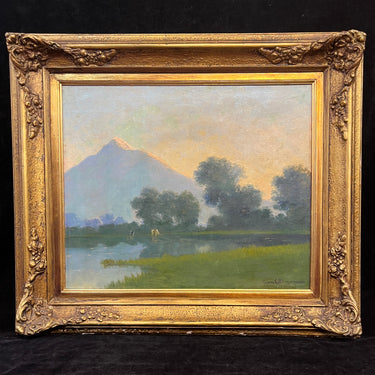 Benito Ramos Catalán - Óleo sobre tela 'Paisaje con montañas'