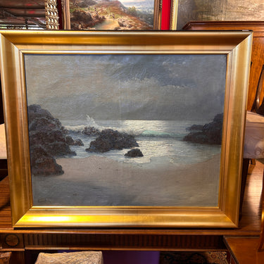 M. Casanova Vicuña - Óleo sobre tela ‘Mar de noche’ Bucarest Art & Antiques