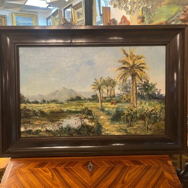 Onofre Jarpa - óleo sobre tela ‘Vaca en la pradera’