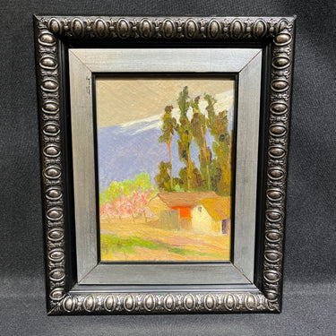 Anónimo - Óleo sobre tablilla 'Casa de campo'