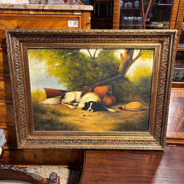 Marcelo Cuevas - Óleo sobre tela ‘Spaniel después de la caza’ Bucarest Art & Antiques