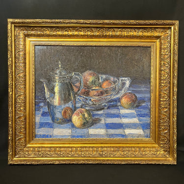 Luis Strozzi - Óleo sobre madera bodegón ‘Tarde de primavera’ Bucarest Art & Antiques