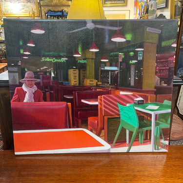 Rodrigo Labra Wholio - Óleo sobre tela 'Cafetería'
