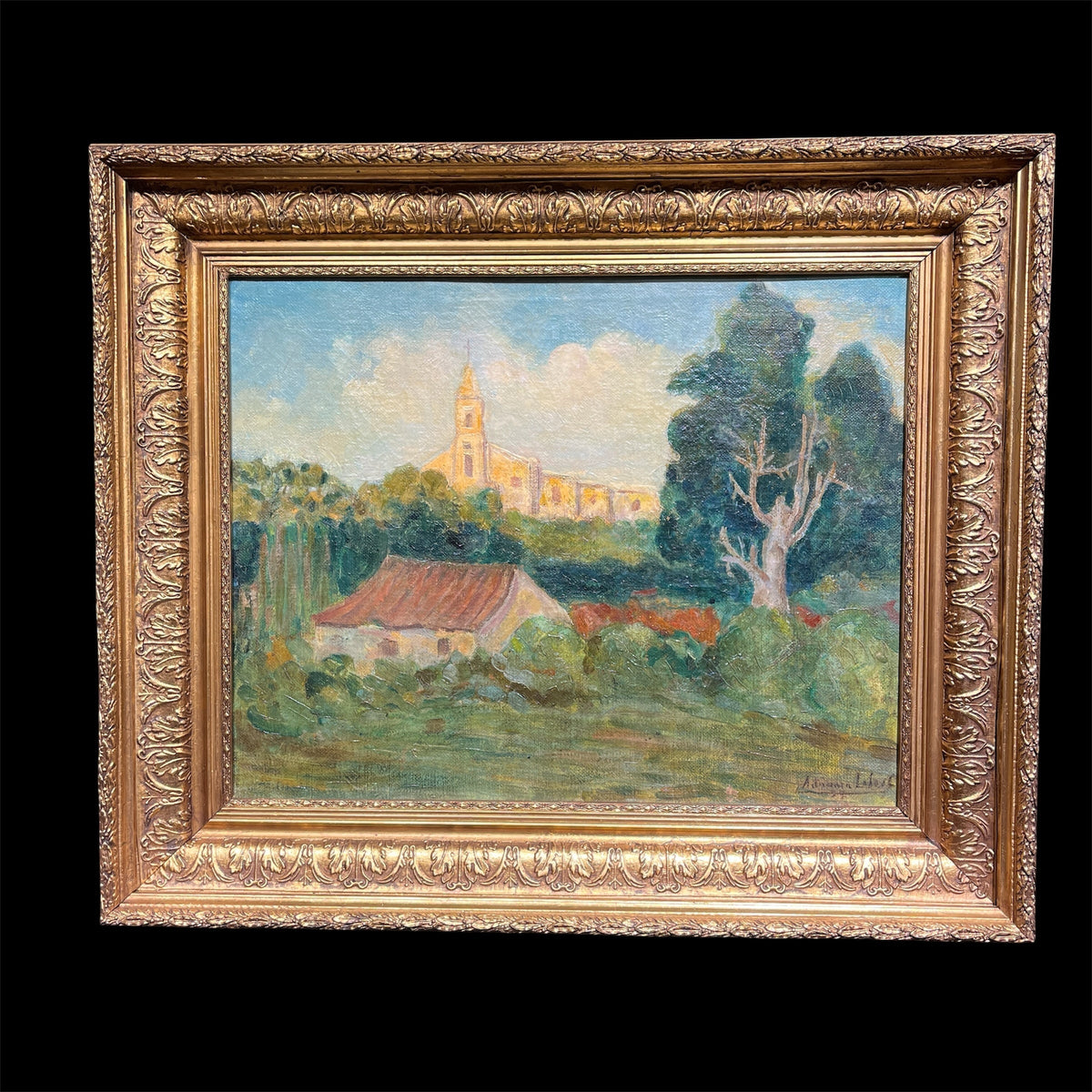Adriana Lobos - Óleo sobre tela 'Paisaje rural'