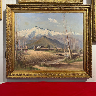 Florencio Vial - Óleo sobre tela 'Entrada a la estancia' circa 1920