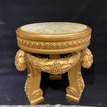 Peana de madera con cubierta de mármol estilo Luis XVI