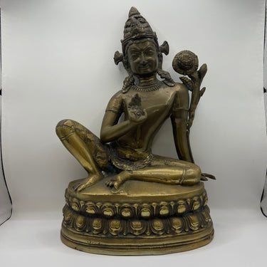 Figura de bronce tibetana 'Bodhisattva de la compasión infinita' s.XIX