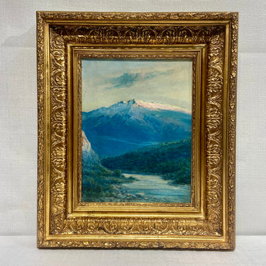 Florencio Vial - Óleo sobre tela 'Paisaje del valle central'