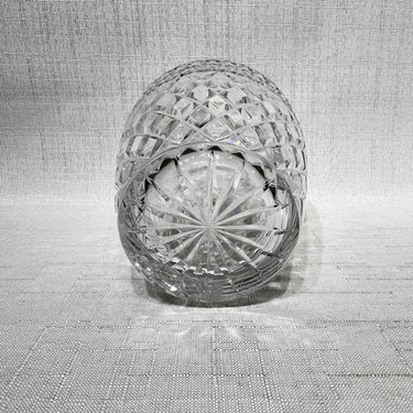 Jarra de agua de cristal tallado francesa años 50