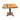 Mesa lateral en madera de nogal jaspeada con base de madera torneada