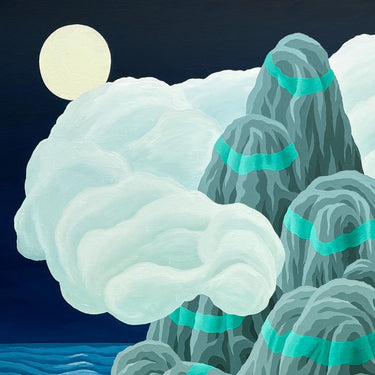 Michael Yaikel - Óleo sobre tela 'Roca y mar' Colección Exclusiva