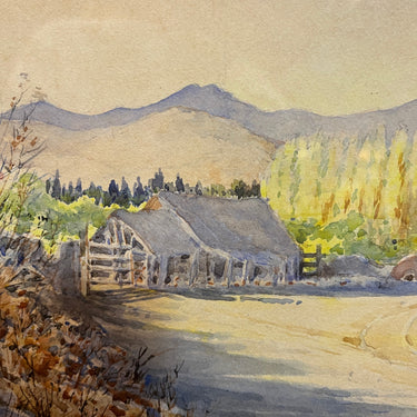 A. Valenzuela Llanos - Técnica mixta 'Camino de Papudo a la Ligua' 1902 Consignación