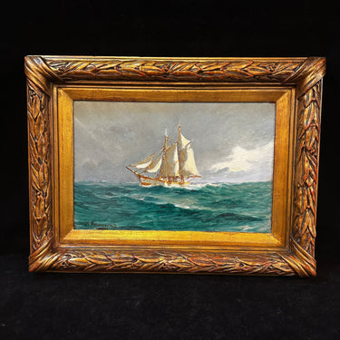 Álvaro Casanova Zenteno - Óleo sobre madera 'Velero en alta mar' Temporada26